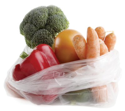 Vegetables in a plastic bag