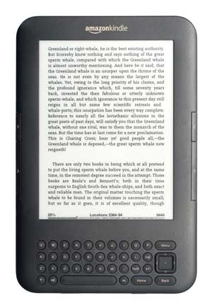 An Amazon Kindle device