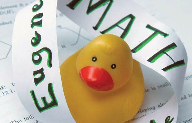 Math homework and rubber ducky