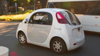 Self-driving Google Car at the Googleplex