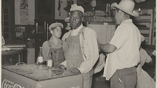 cotton pickers at plantation store 1939